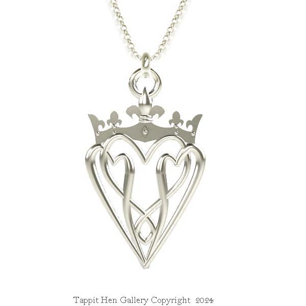 EDINBURGH TRIPPLE HEART LUCKENBOOTH NECKLACE IN SILVER EDINBURGH TRIPPLE HEART LUCKENBOOTH NECKLACE IN SILVER