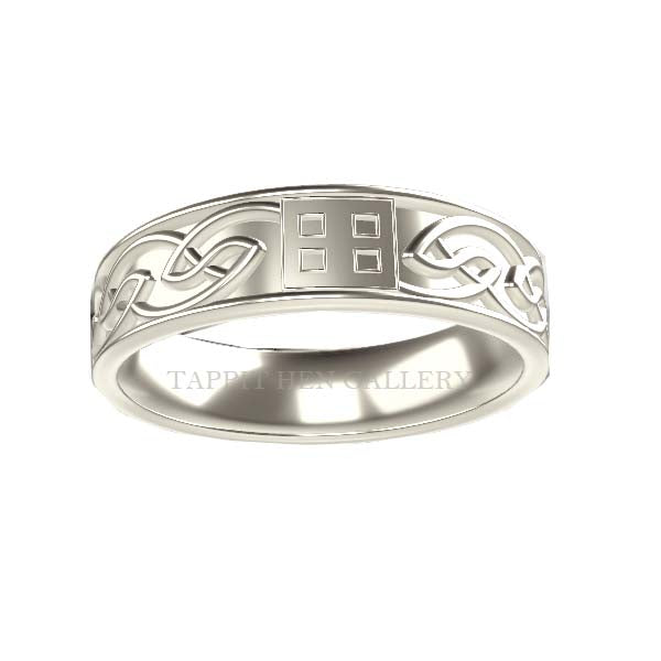 EDINBURGH CELTIC RENNIE MACKINTOSH WEDDING RING IN 9CT WHITE GOLD EDINBURGH CELTIC RENNIE MACKINTOSH WEDDING RING IN 9CT WHITE GOLD