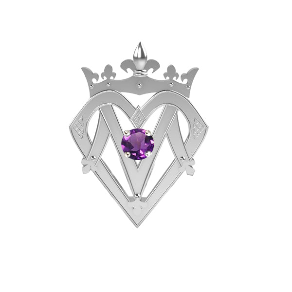 SCOTTISH QUEEN MARY LUCKENBOOTH AMETHYST BROOCH IN SILVER SCOTTISH QUEEN MARY LUCKENBOOTH AMETHYST BROOCH IN SILVER