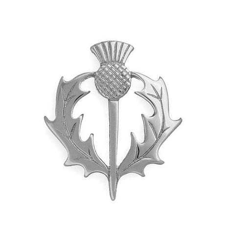 Scottish Thistle Heritage Brooch in Sterling Silver