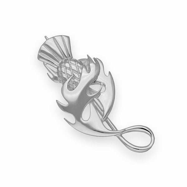 Large Thistle Swirl Stem Brooch in sterling Silver Large Thistle Swirl Stem Brooch in sterling Silver