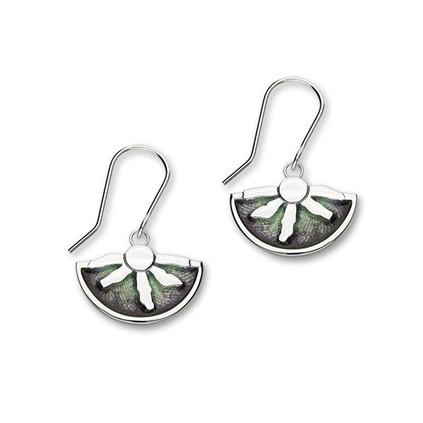 Ring of Brodgar Standing Stones Aurora Sterling Silver fan Drop Earrings