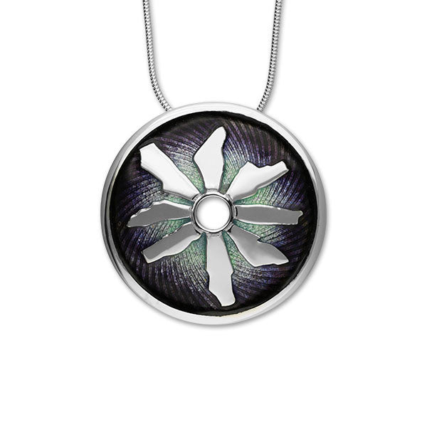 Ring of Brodgar Standing Stones Silver Aurora Round Pendant Ring of Brodgar Standing Stones Silver Aurora Round Pendant