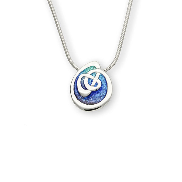 Archibald Knox Celtic Enamelled Pendant in Sterling Silver Archibald Knox Celtic Enamelled Pendant in Sterling Silver