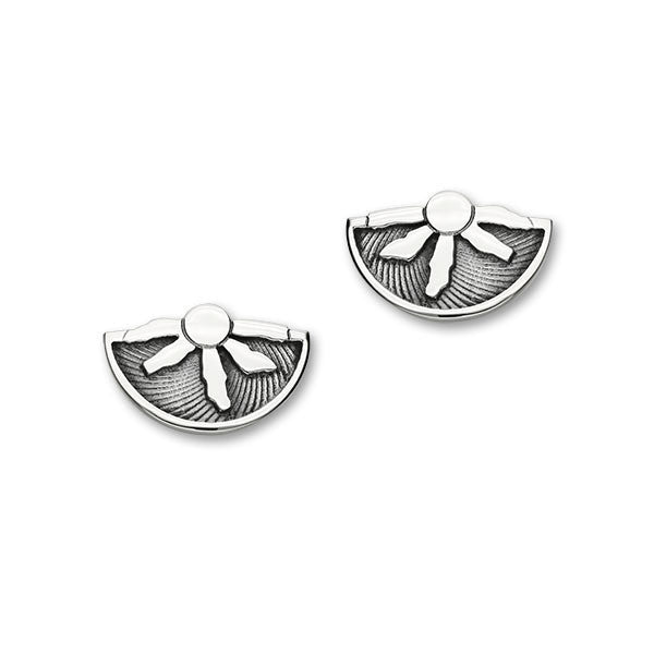 2 PIECE 1/2 CIRCLE FAN EARRINGS 2 PIECE 1/2 CIRCLE FAN EARRINGS