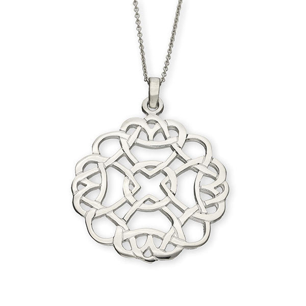 Celtic Entwined Heart Pendant in Sterling Silver Celtic Entwined Heart Pendant in Sterling Silver