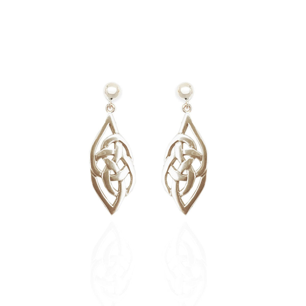 Sterling Silver Celtic Flow Drop Earrings