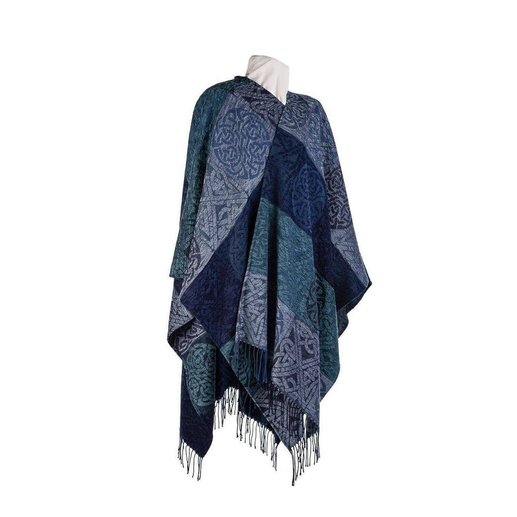 Celtic Cape in Dark Blue with Matching Brooch Celtic Cape in Dark Blue with Matching Brooch