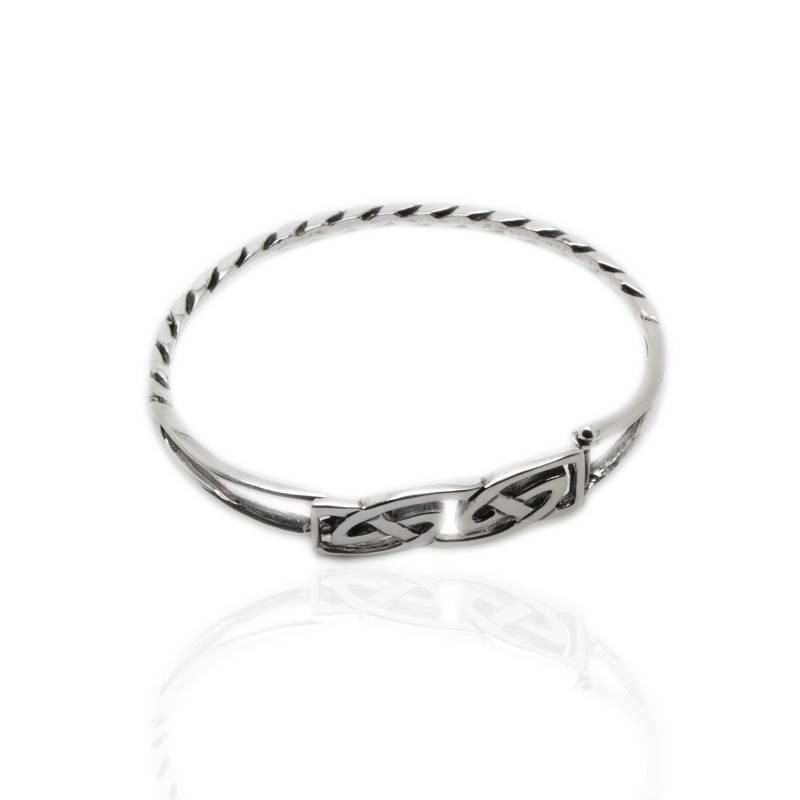 Celtic Interlace Bangle in Silver