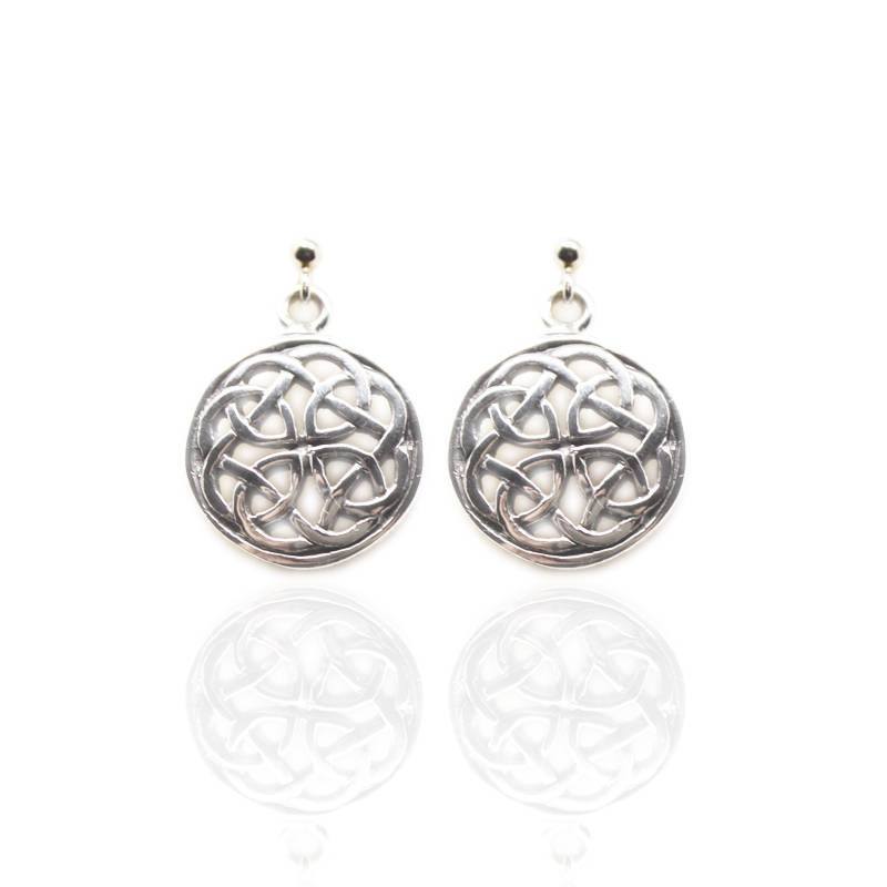 Celtic Knotwork Earrings in Silver