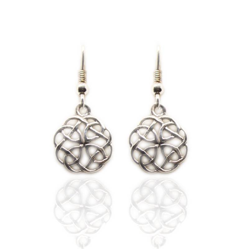 Celtic Knotwork Earrings in Silver