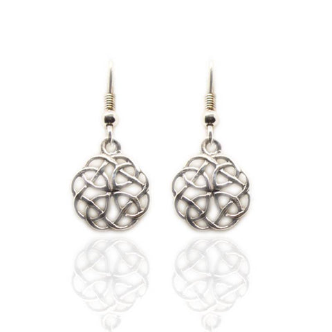 Celtic Knotwork Earrings in Silver