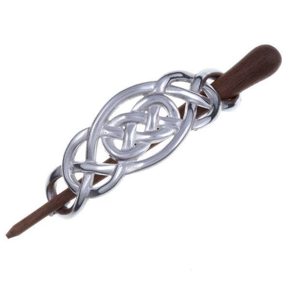 Celtic Open Knot Hair Slide In Pewter Celtic Open Knot Hair Slide In Pewter