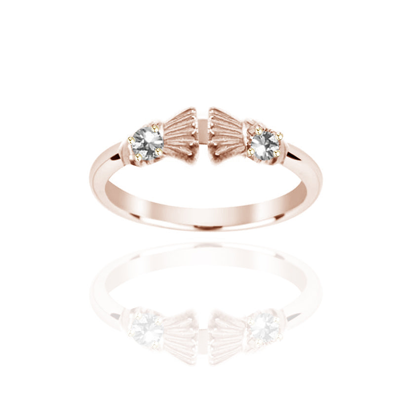 Traditional Edinburgh Scottish Thistle Torque Ring with Two Diamond Traditional Edinburgh Scottish Thistle Torque Ring with Two Diamond