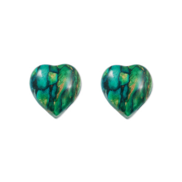 Heathergems Heart Stud Earrings In Silver