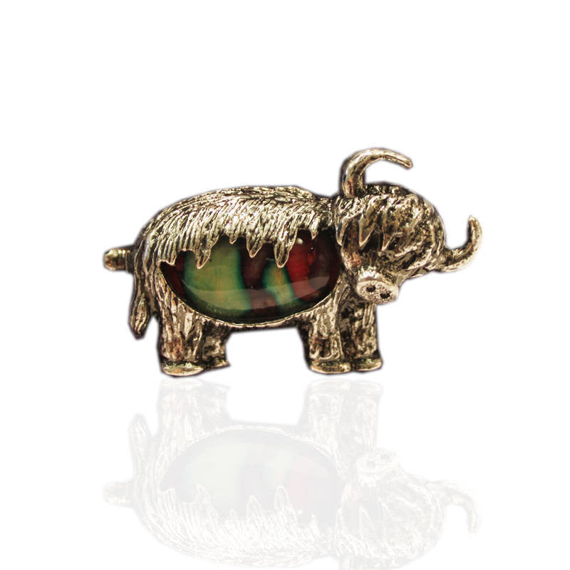 Heathergems Highland Cow Brooch In Pewter Heathergems Highland Cow Brooch In Pewter