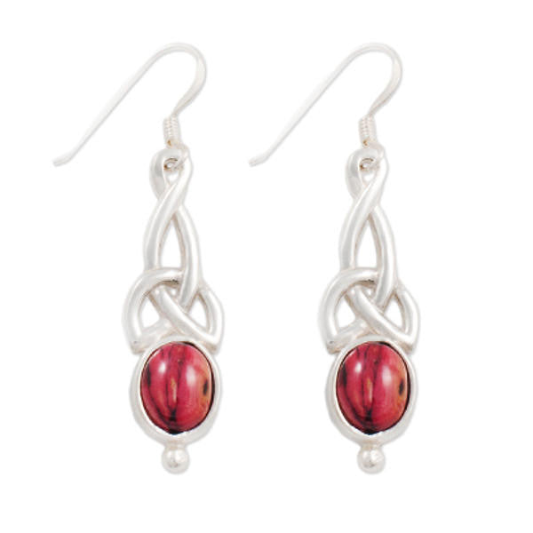 Heathergems Long Celtic Trinity Knot Drop Earrings In Silver Heathergems Long Celtic Trinity Knot Drop Earrings In Silver