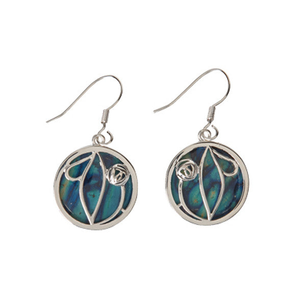 Heathergems Rennie Mackintosh Rose Earrings In Silver