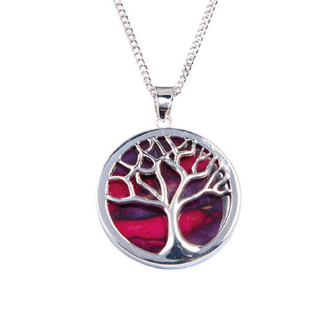 Heathergems Tree of Life Pendant Necklace In Silver