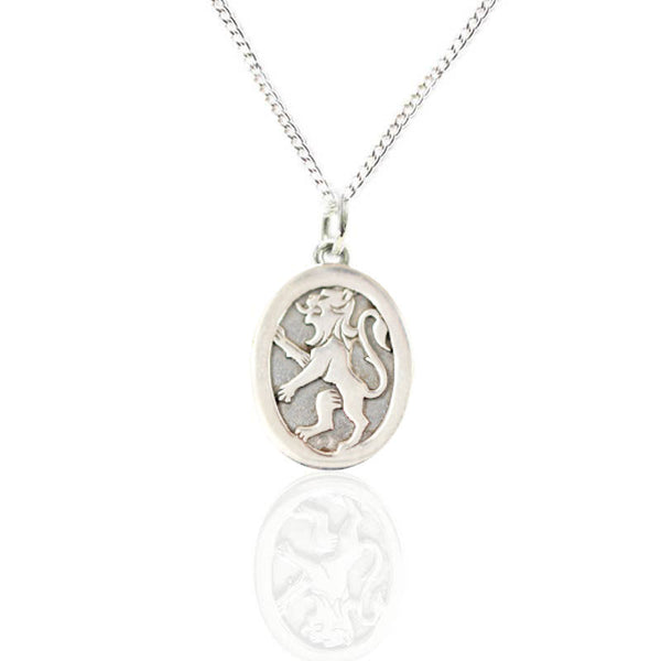 レザトレ　RAMPANT LION PENDANT Sterling Silver and Bronze Celtic Scottish Rampant Lion