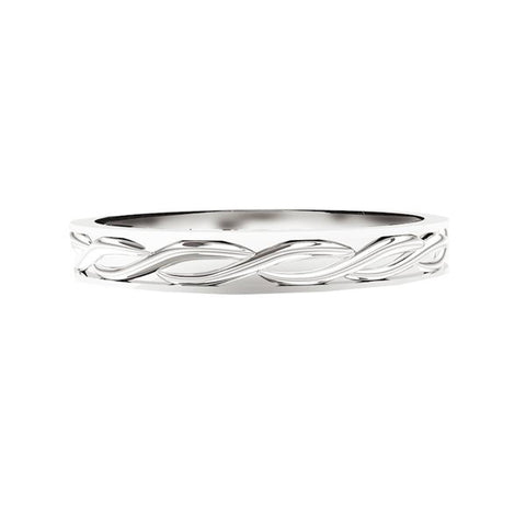 Narrow Celtic Twist Solid Wedding Ring Narrow Celtic Twist Solid Wedding Ring