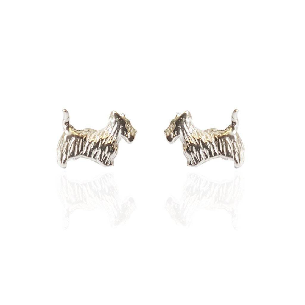 Scottie Dog Stud Earrings in Silver Scottie Dog Stud Earrings in Silver