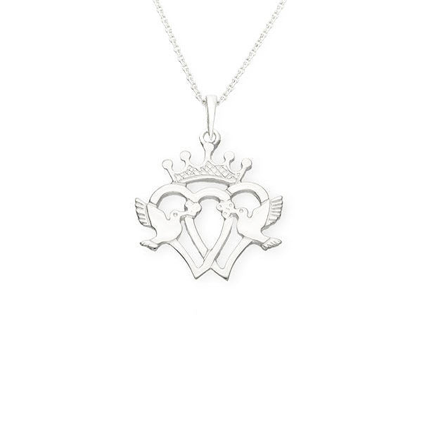 Scottish Luckenbooth Entwined Love Bird Pendant in Silver Scottish Luckenbooth Entwined Love Bird Pendant in Silver