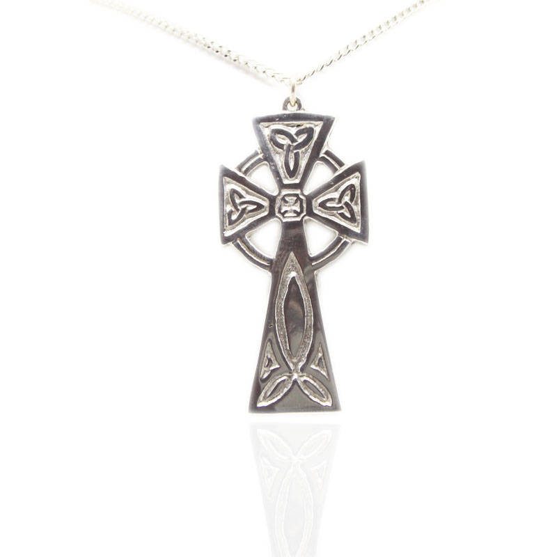Trinity Celtic Cross Pendant In Pewter Trinity Celtic Cross Pendant In Pewter