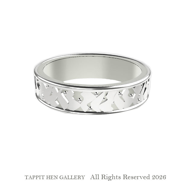 Edinburgh Crags Wedding Ring in 9ct White Gold