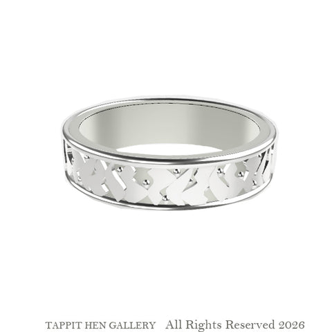 Edinburgh Crags Wedding Ring in 9ct White Gold
