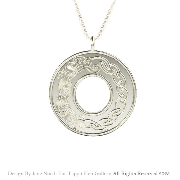 Edinburgh Waves Celtic Knot work Necklace in Sterling Silver