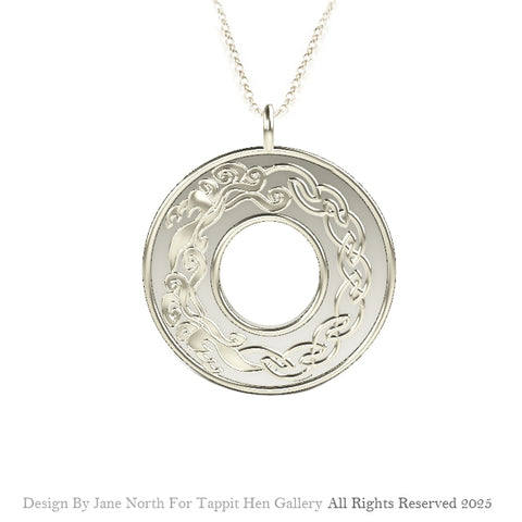 Edinburgh Waves Celtic Knot work Necklace in Sterling Silver