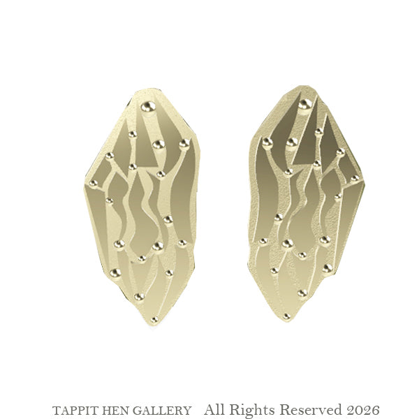 Edinburgh Crags Stud Earrings in 9ct Yellow Gold