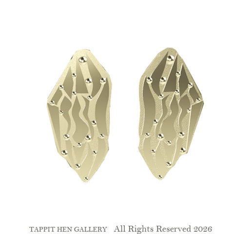 Edinburgh Crags Stud Earrings in 9ct Yellow Gold