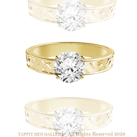 Edinburgh Crags Lab Diamond Engagement Ring in 9ct Yellow Gold