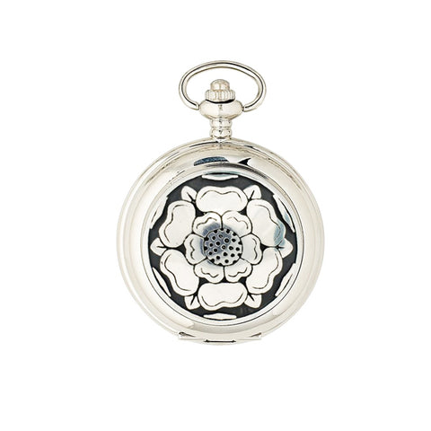 Rennie Mackintosh Eleven Flower Bud Mechanical Pocket Watch In Pewter
