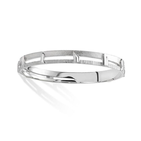 Standing Stones Bangle in Sterling Silver