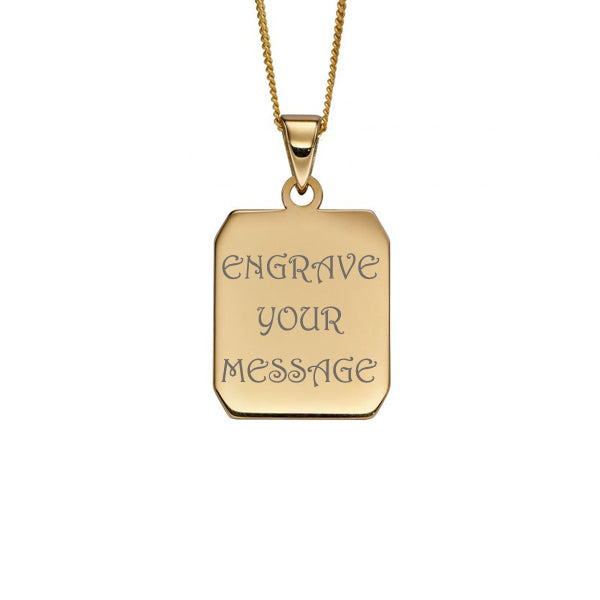 Bespoke Engraved Dog Tag in Gold