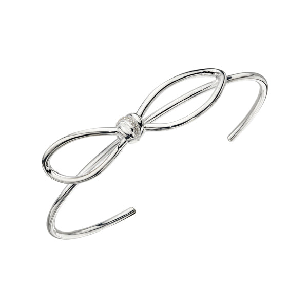 CELTIC LOOSE KNOT BANGLE IN SILVER