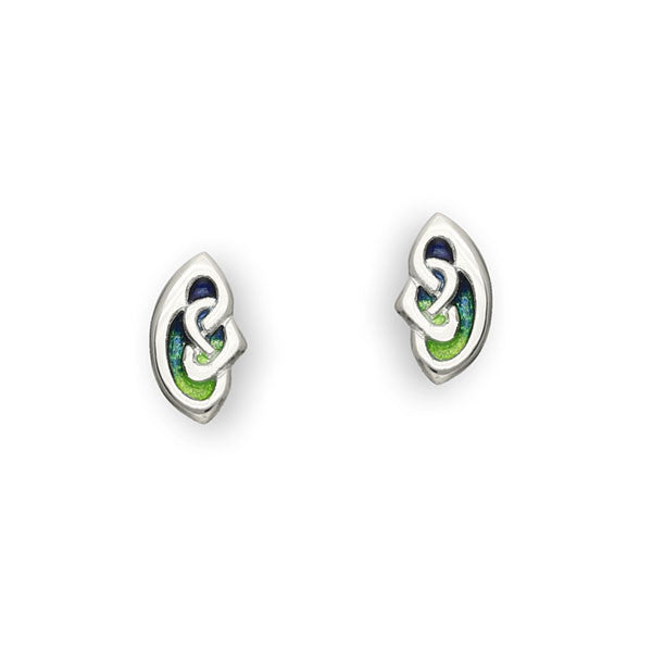 Archibald Knox Green Celtic Earrings