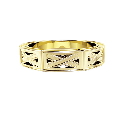 Edinburgh Saltire Wedding Ring