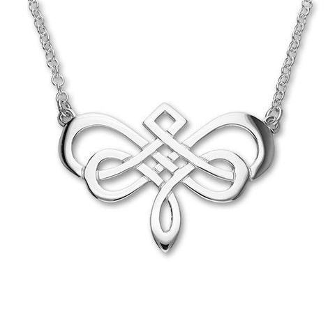 Classic Celtic Loop Torque Necklace in Silver