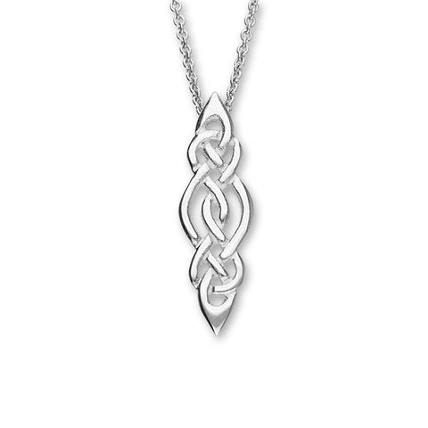 Celtic Knot Work Sway Sterling Silver Pendant