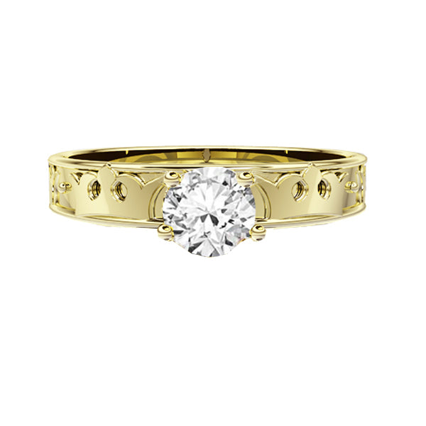 Royal Edinburgh Luckenbooth Diamond Engagement Ring in Yellow Gold