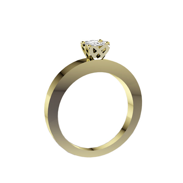 Edinburgh Saltire Diamond Engagement Ring in White Gold