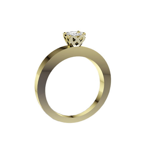 Edinburgh Saltire Heart Diamond Engagement Ring