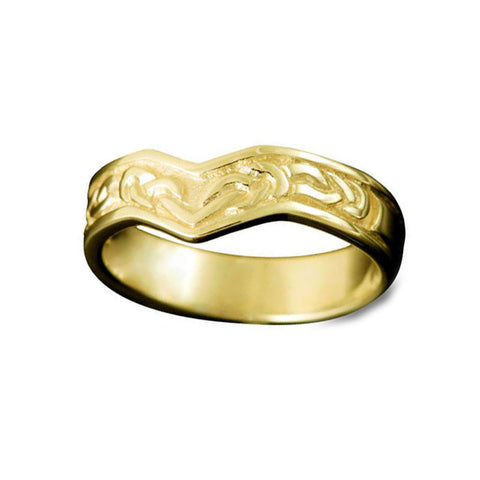 Ladies Bruray Celtic Knotwork Wishbone Ring
