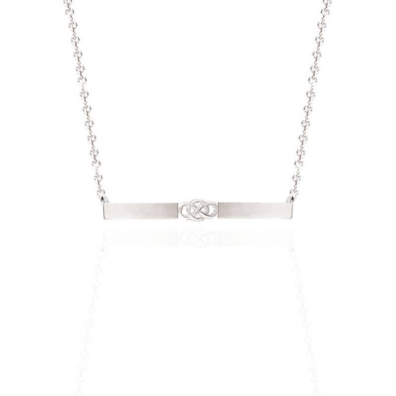 Bar Celtic Layered Necklace In Silver