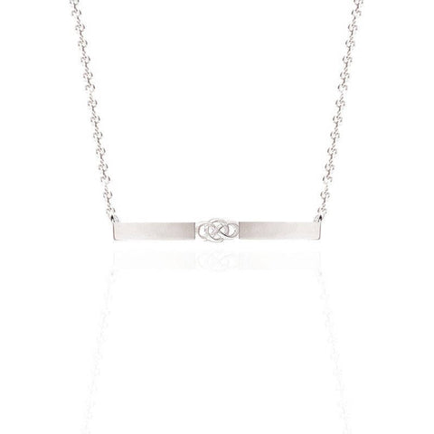 Bar Celtic Layered Necklace In Silver