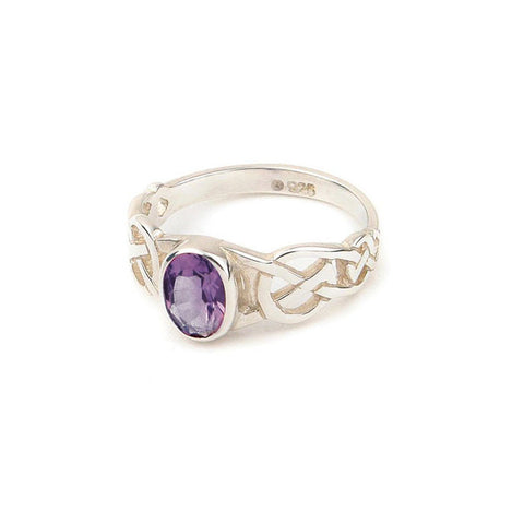 Celtic Knotwork Amethyst Ring